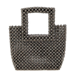 Women's Beaded Silver Clutch Bag Studded Y2K Style Retro Mini